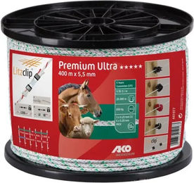 Produktbild von Kerbl Premium Ultra Elektrozaunkordel aus Polyester in Weiß