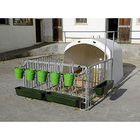 Produktbild von Kerbl Premium XL Circular House mit Umzäunung Doppelset 238cm x 223cm x 189cm