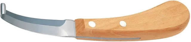 Kerbl Profi Hufmesser Klauenmesser rechts breite Ausführung aus Holz – Bild 1 von 2