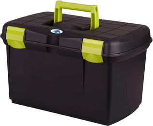 Kerbl Putzbox M für Pferde Sattelzubehör aus Kunststoff Schwarz Grün – Bild 1 von 5