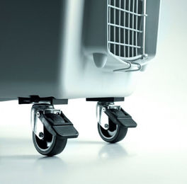 Kerbl Rädersatz für Gulliver IATA Transportboxen aus Kunststoff in Schwarz – Bild 1 von 4