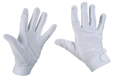Kerbl Reithandschuhe aus Baumwolle Jersey Weiß Größe L Unisex – Bild 1 von 3