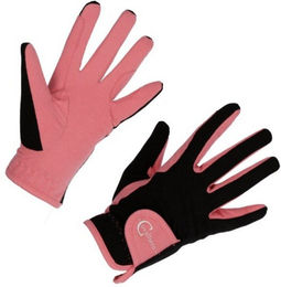 Produktbild von Kerbl Reithandschuhe Lilli Starlight für Kinder aus Kunstleder Schwarz Pink Größe S