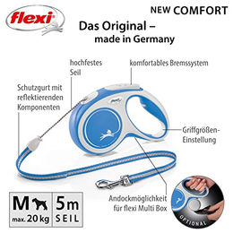Kerbl Rollleine für Hunde mittlerer Rassen Blau 5m Seil – Bild 1 von 6