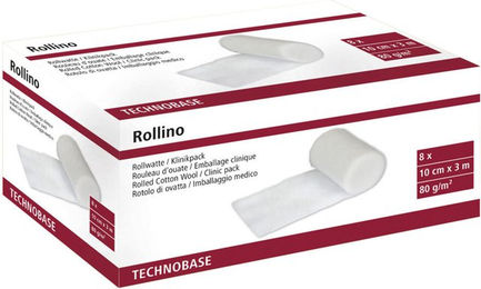 Kerbl Rollwatte Technobase zur Wundpflege aus Baumwolle Weiß 3m – Bild 1 von 2