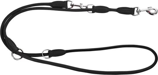 Produktbild von Kerbl Roma Hundeleine aus Leder in Schwarz 200 cm