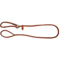Produktbild von Kerbl Rundleder-Schlupfleine Roma aus Leder in Cognac 170cm 8mm - 170 cm