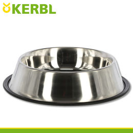 Kerbl Rutschfester Futternapf aus Edelstahl Silber 2800 ml - 2800 ml – Bild 1 von 3