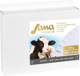 Produktbild von Kerbl Sana Premium Milchfilter aus Stoff in Weiß und Grau 100 Stück