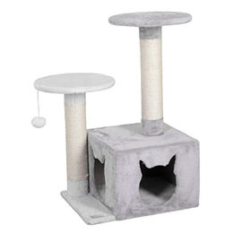 Kerbl Saphir Light Kratzbaum für Katzen in Grau und Weiß mit Sisal 50x38x80 cm – Bild 1 von 3