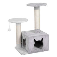 Produktbild von Kerbl Saphir Light Kratzbaum für Katzen in Grau und Weiß mit Sisal 50x38x80 cm