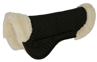 Kerbl Sattelkissen für Warmblut aus Baumwolle Schwarz – Bild 1 von 3