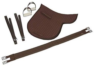 Kerbl Sattelset für Pony aus Kunstleder in Braun 17,5 Zoll – Bild 1 von 10