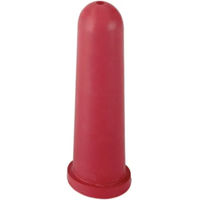 Produktbild von Kerbl Sauger kurz mit rundem Loch 100 mm rot 5er Pack