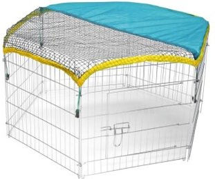 Kerbl Sechseckiges Freilaufgehege für Kleintiere aus Kunststoff 56,5 x 56,5 cm – Bild 1 von 5