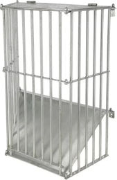 Produktbild von Kerbl SlowFeed Heunetz Wandraufe aus verzinktem Metall in Silber
