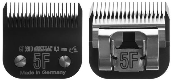 Kerbl SnapOn Scherkopf mit DLC-Beschichtung Größe 5F 6,3 mm in Schwarz und Silber – Bild 1 von 4
