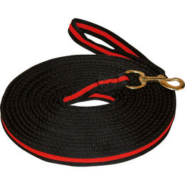 Kerbl Softlonge Longierleine 8m schwarz/rot wasserabweisend - 8 m – Bild 1 von 4