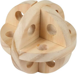 Kerbl Spiel- und Snackball für Nager aus Holz in Natur – Bild 1 von 4