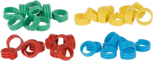 Produktbild von Kerbl Spiralring aus Kunststoff für Hühnerställe 10 mm bunt 100 Stück