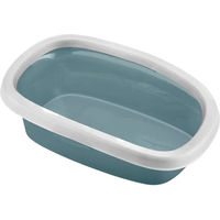Produktbild von Kerbl Sprint Katzentoilette offene Schalentoilette aus Kunststoff Blau für erwachsene Katzen