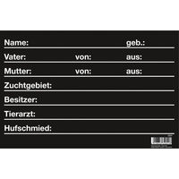 Produktbild von Kerbl Stalltafel Boxenschild für Pferde 30x20cm Schwarz