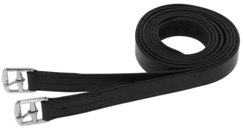 Kerbl Steigbügelriemen aus Leder für Pferde Schwarz 145 cm 27 mm Paarweise - 145 cm – Bild 1 von 8