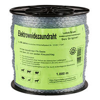 Produktbild von Kerbl Steuer-Litze Elektrozaun-Draht 1000m Weiß Silber - 1000 m