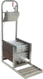 Kerbl Stiefelwaschanlage aus Edelstahl in Silber und Grau – Bild 1 von 1