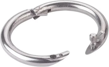 Produktbild von Kerbl Striegel Stierring aus Edelstahl in Silber