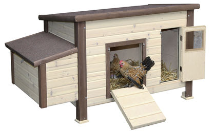 Kerbl Thermo Hühnerstall No Frost beheizbarer Holzstall mit Isolierung 146x74x82 cm – Bild 1 von 5
