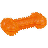 Produktbild von Kerbl ToyFastic Kauspielzeug Knochen aus TPR befüllbar Orange 13 cm