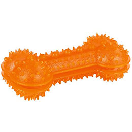 Kerbl ToyFastic Kauspielzeug Knochen aus TPR befüllbar Orange Größe S - 1 Stk. – Bild 1 von 2