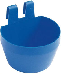 Kerbl Tränke und Futternapf mit Wandhalterung aus Kunststoff in Blau – Bild 1 von 1