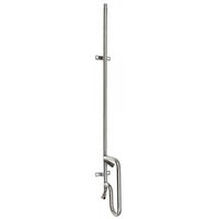 Produktbild von Kerbl Tränkenippelhalter aus Edelstahl mit Schutzbügel für zwei Beißnippel in Silber