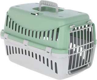Kerbl Transportbox für Hunde und Katzen kleiner Rassen aus Kunststoff in Grün – Bild 1 von 1