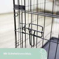 Produktbild von Kerbl Transportbox für Hunde zweitürig aus Metall in Schwarz