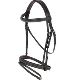 Kerbl Trensenzaum Classic aus Leder Schwarz für Vollblut-Pferde – Bild 1 von 5