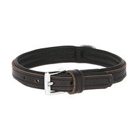 Produktbild von Kerbl Vegas Hundehalsband aus Leder Schwarz 20mm 32-38 cm für große Rassen