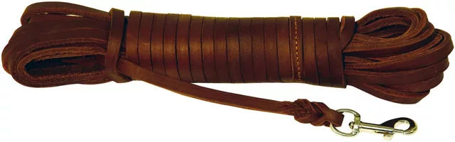 Kerbl Vegas Schweißleine aus Qualitätsleder für Hunde 8 mm 10 m - 10 m – Bild 1 von 3