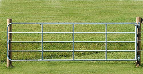 Kerbl Verstellbares Weidetor aus verzinktem Metall 4m-5m inklusive Montageset – Bild 1 von 2
