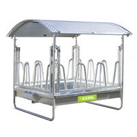 Produktbild von Kerbl Viereckraufe mit Palisaden-Fressgitter aus Metall in Silber Standard