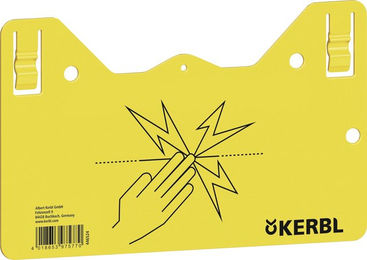 Kerbl Warnschild aus Kunststoff gelb 2-seitig bedruckt – Bild 1 von 2