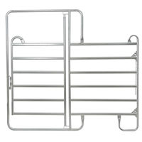Produktbild von Kerbl Weidepanel aus Metall mit Tor und Kettenverschluss 2,4 m feuerverzinkt