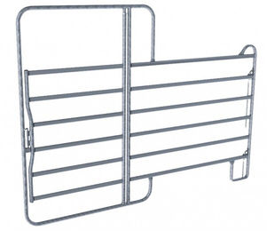 Kerbl Weidepanel mit Tor aus Metall 360 cm Länge und 220 cm Höhe in Silber – Bild 1 von 12