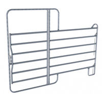 Produktbild von Kerbl Weidepanel mit Tor aus Metall 360 cm Länge und 220 cm Höhe in Silber