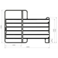 Produktbild von Kerbl Weidepanel mit Tor feuerverzinkt 300 cm - 3 m