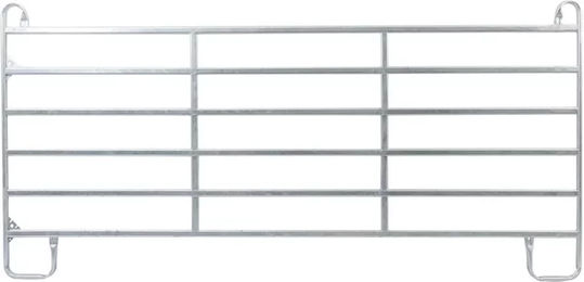 Kerbl Weidepanel verzinktes Metall Pre-Panel ohne Reitpforten Silber – Bild 1 von 2