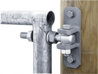 Kerbl Weidetor aus Metall verstellbar 3-4 m verzinkt silber – Bild 1 von 4