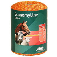Produktbild von Kerbl Weidezaunlitze Economy Line Nirolitze gelb-orange 500m mit Edelstahl - 500 m